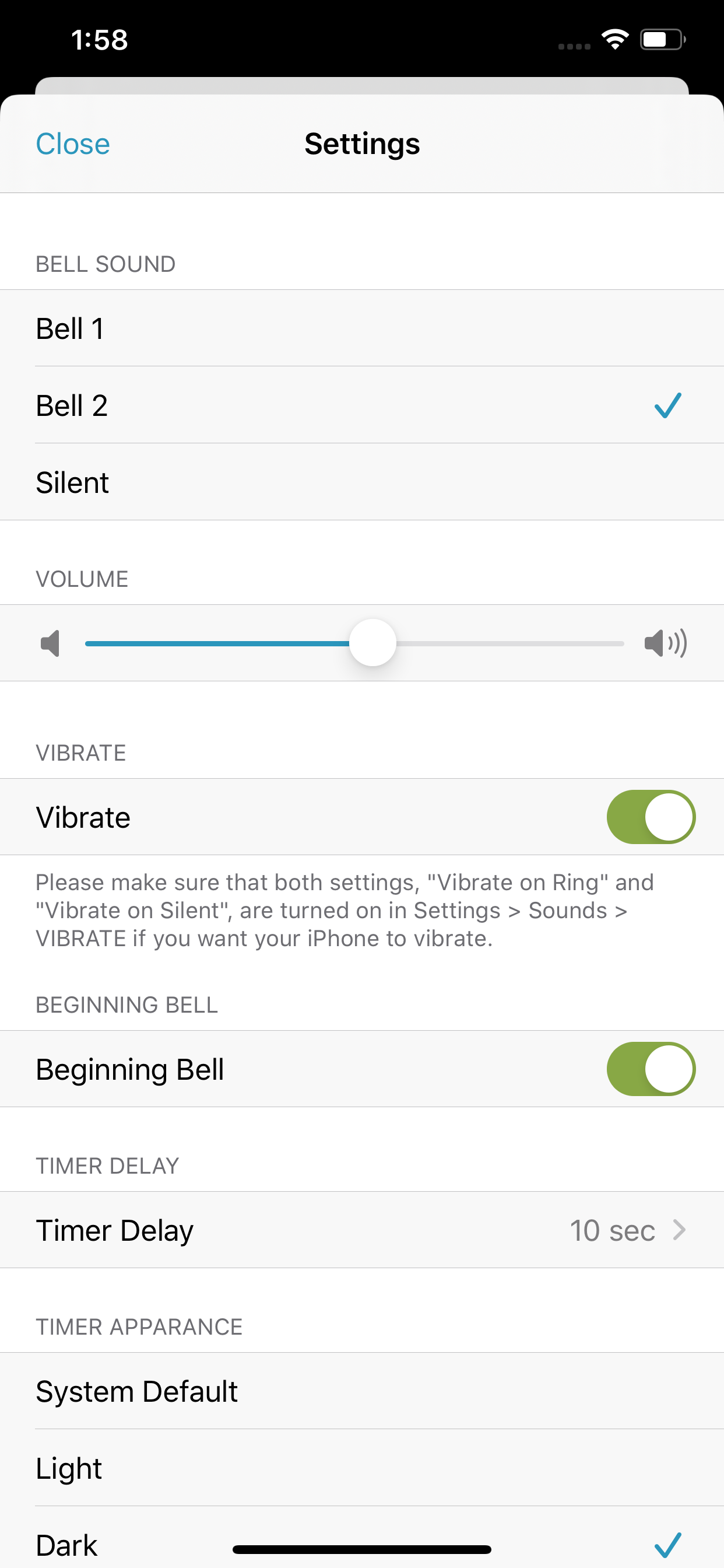 Preset Meditation Timer