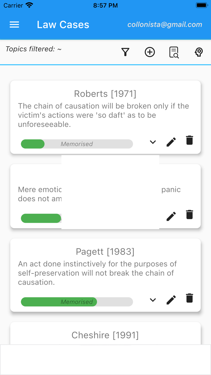 Rote Learning Law Cases