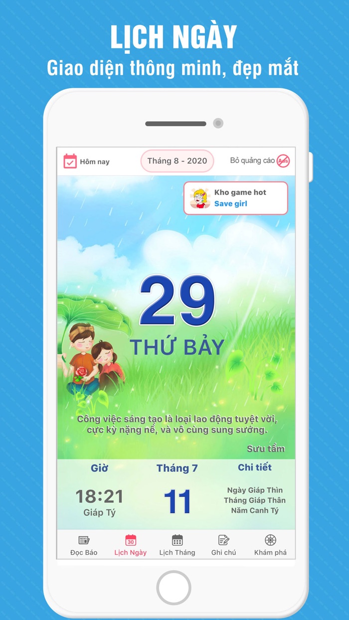 Lịch Báo Báo mới-Lịch âm 2020