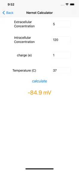 Game screenshot Nernst-GHK Calculator mod apk