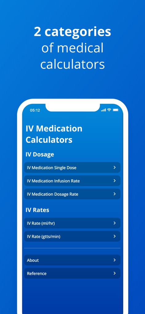 IV Dosage and Rate Calculator - Medical App | MWM