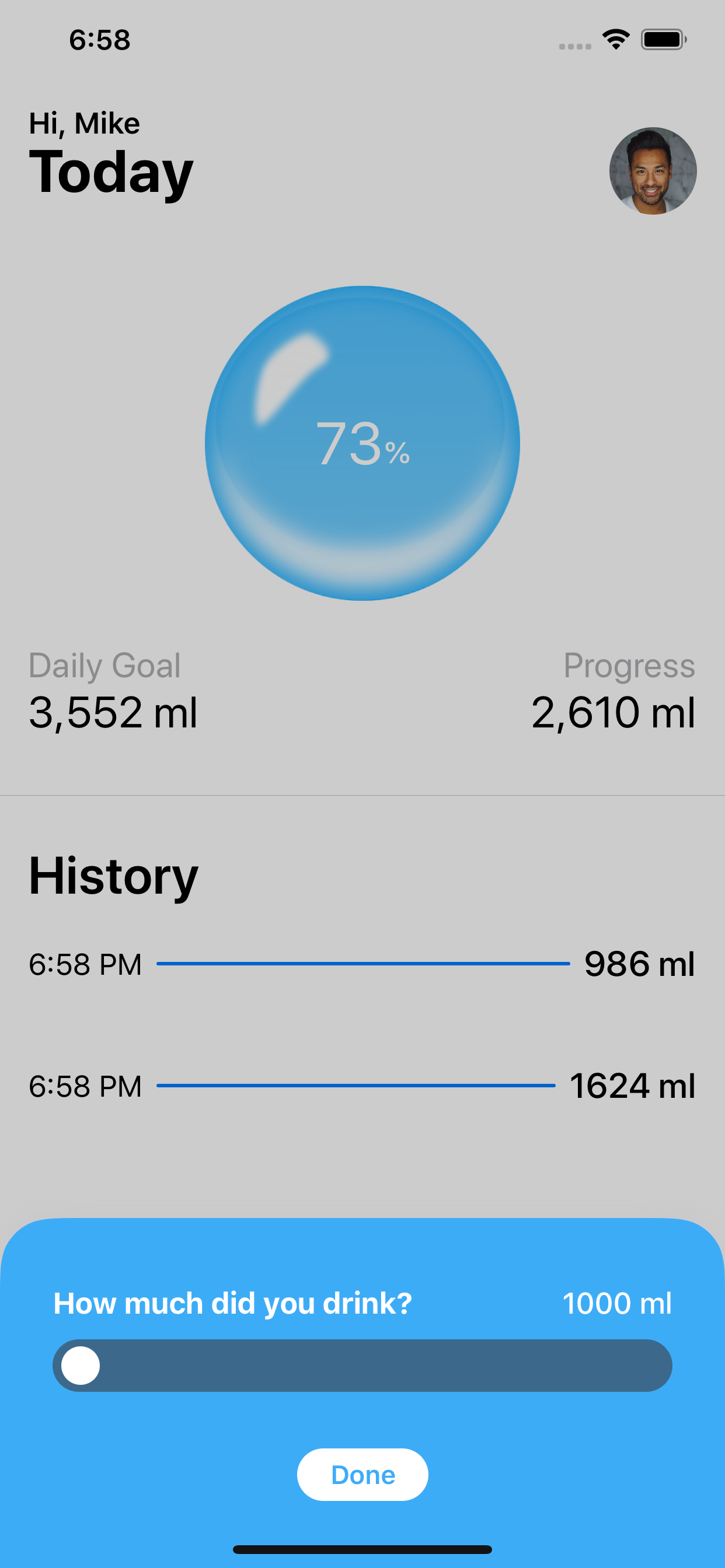 Water Intake Reminder