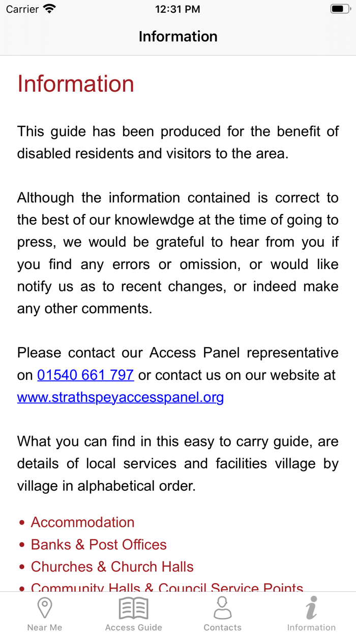 Disabled Access Guide