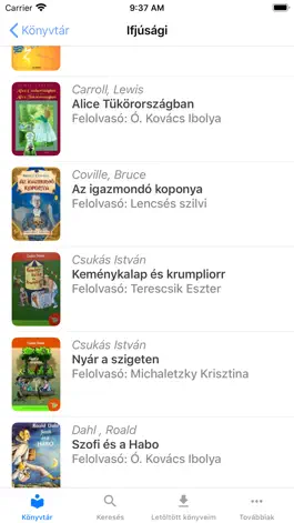 Game screenshot MVGYOSZ Hangoskönyvtára apk