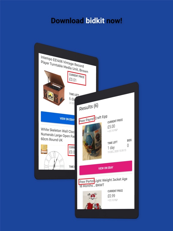 bidkit local ebay deals finder iPad screenshot 8 - Shopping app