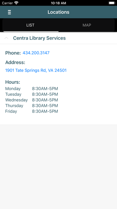 Centra Online Library Screenshot