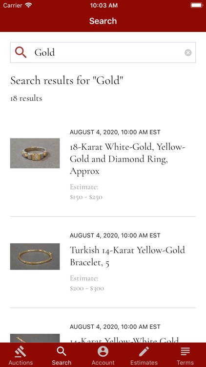 Weschler's Live Bidding