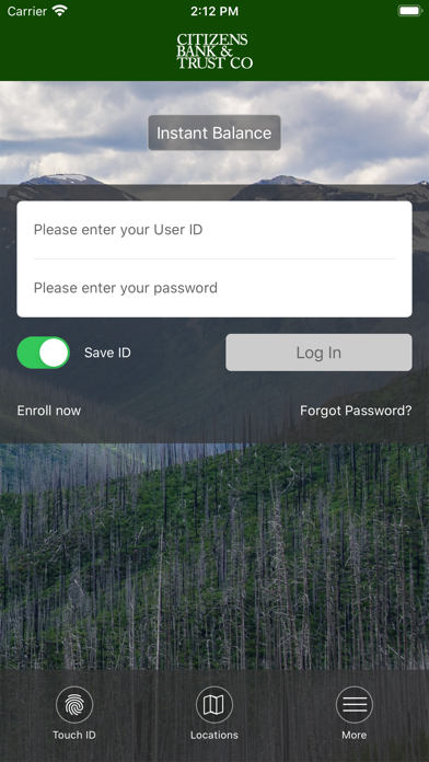 Citizens Bank Montana iBanking Screenshot