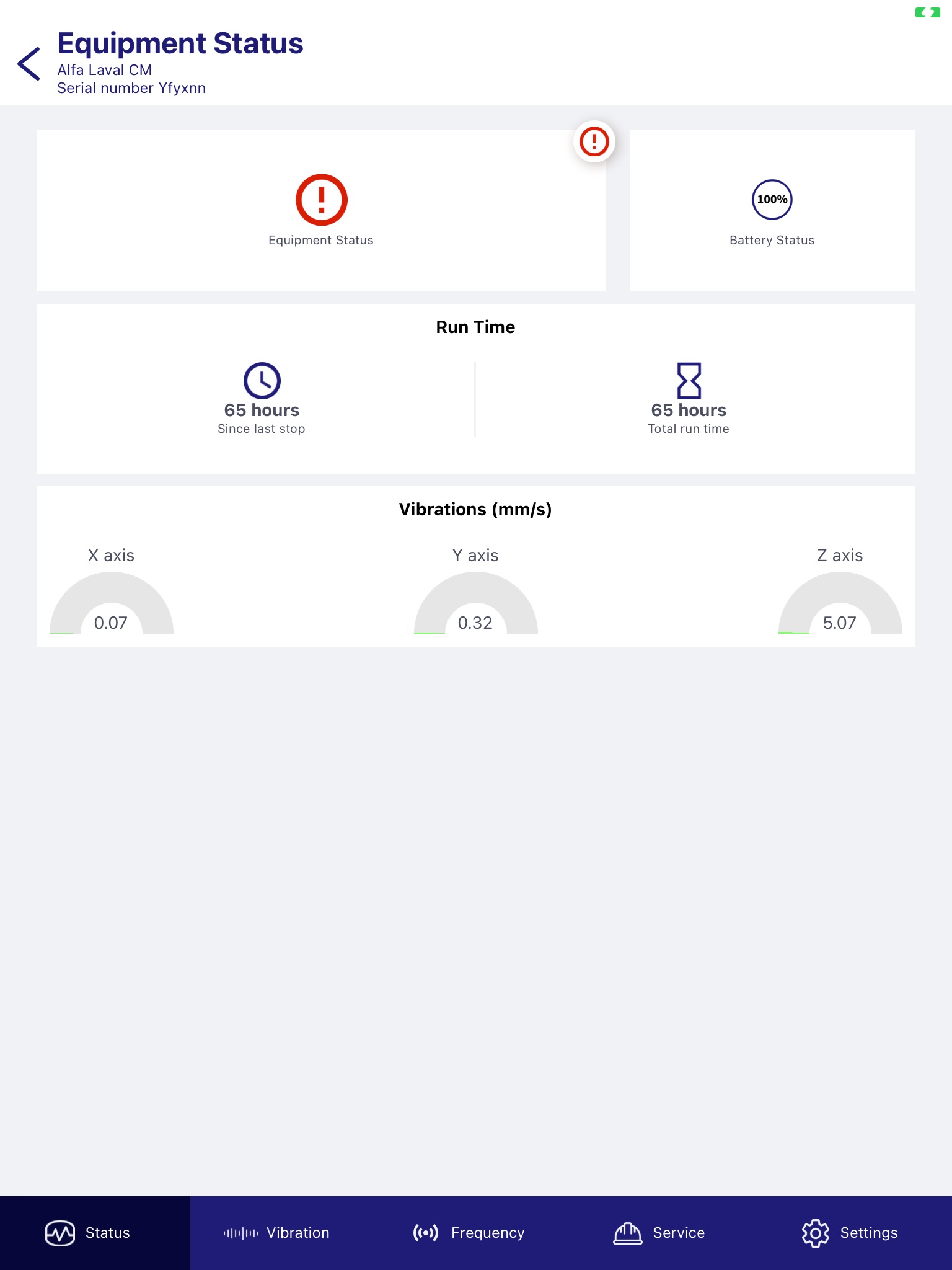 Alfa Laval Condition Monitor screenshot 2