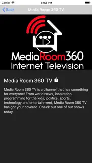 media room 360 tv iphone screenshot 2