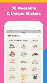 How to cancel & delete celebration stickers 3