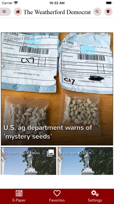 Weatherford Democrat Screenshot