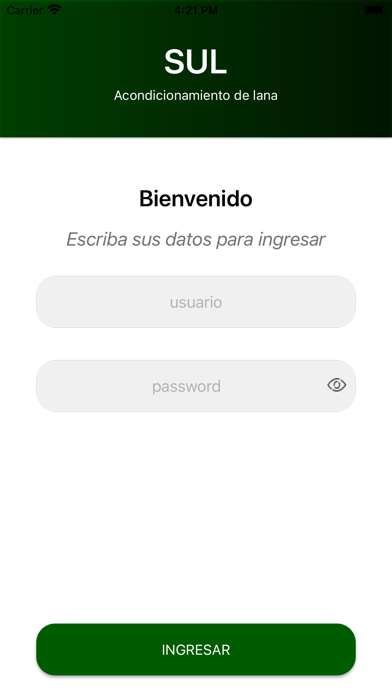 SUL Acondicionamiento de lana Screenshot