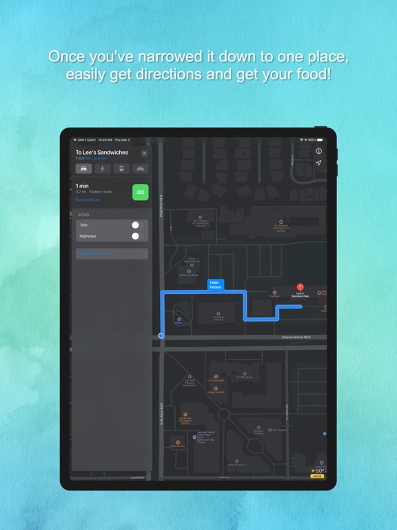 I Don't Care!! iPad screenshot 5 - Food & Drink app
