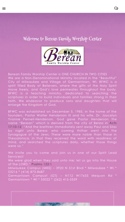 Berean Family Worship Center