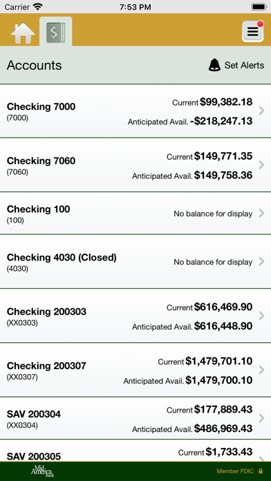 Mid America Bank Business Screenshot