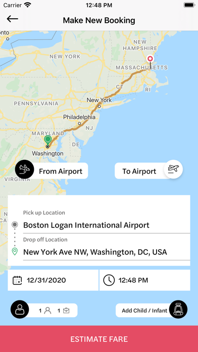 GO BOSTON AIRPORT Passenger Screenshot