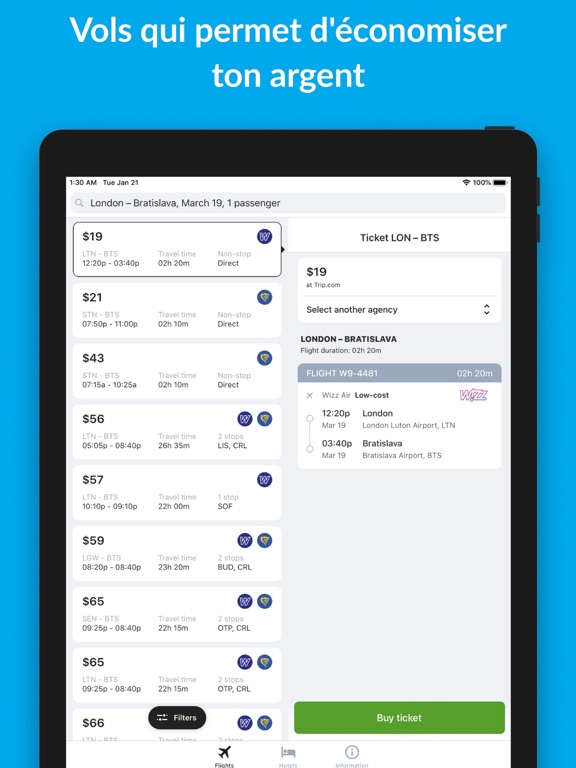 Screenshot #5 pour Vols pas chers billets d'avion