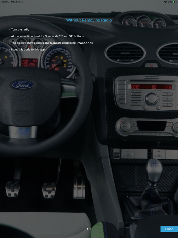 Radio Code for Ford V Serialのおすすめ画像3