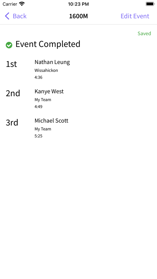 #6. Track & Field Dual Meet Scorer (iOS) 由: Nathan Leung