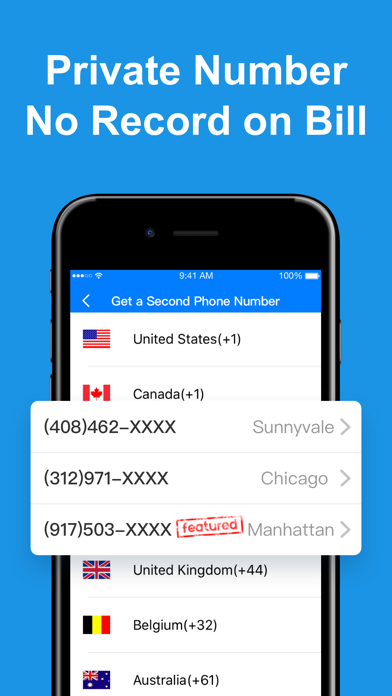 CoverMe Private Text Message Call Hide Number App screenshot