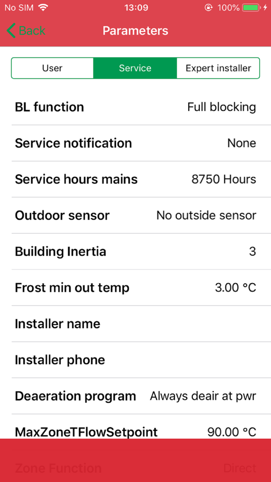 #3. Oeco Service Tool (iOS) Podle: Oertli Thermique