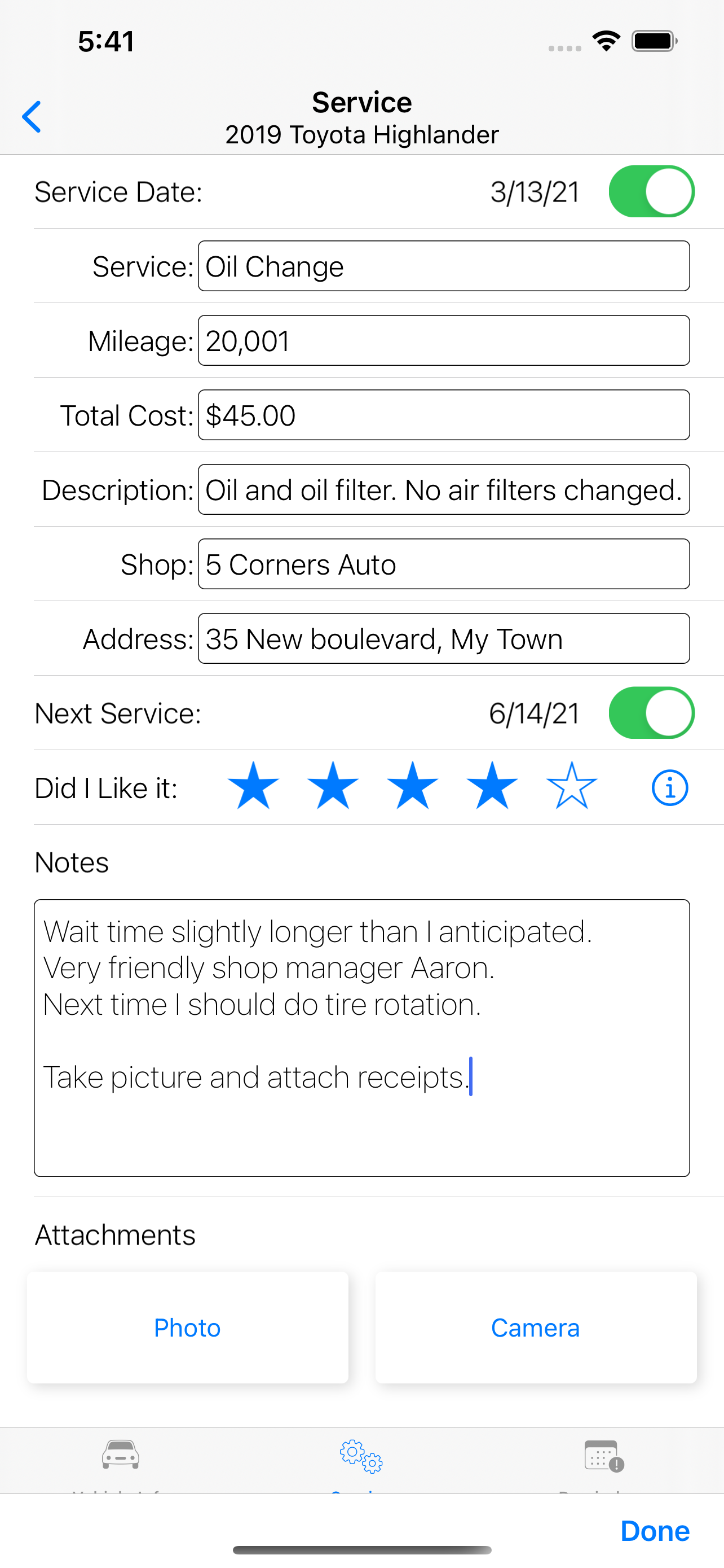 Auto Care Tracker screenshot 4