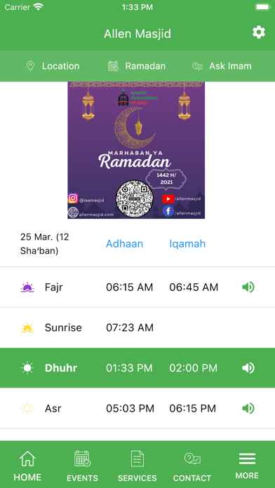Islamic Association of Allen Screenshot