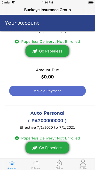 Buckeye Insurance Screenshot