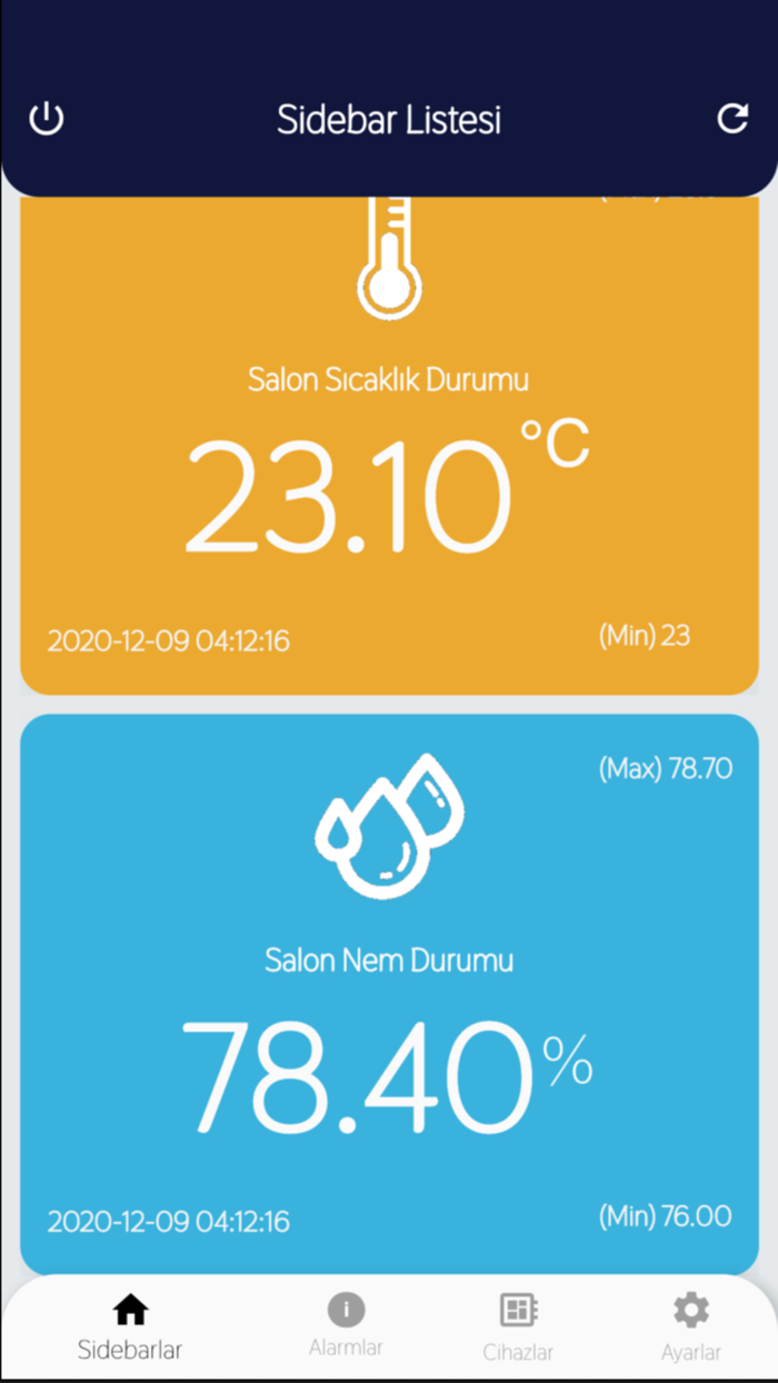 Kepmark Isı Nem Takip Sistemi