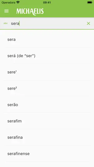 Screenshot von Dicionário Michaelis Português auf dem iPhone 2