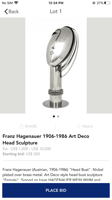 Hill Auction Gallery Screenshot