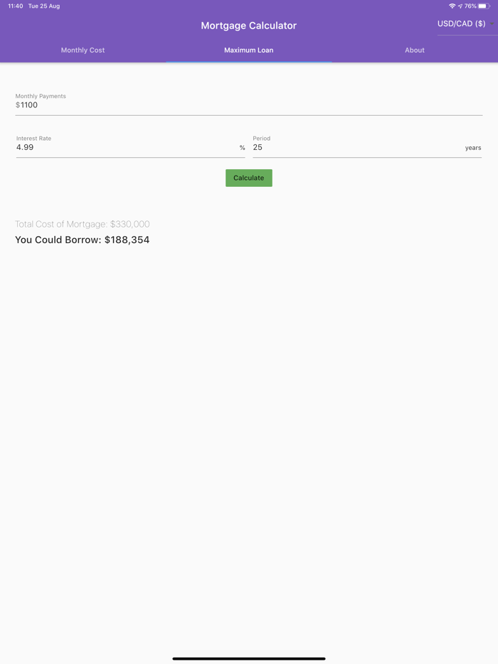 Mortgage Repayment Calculator