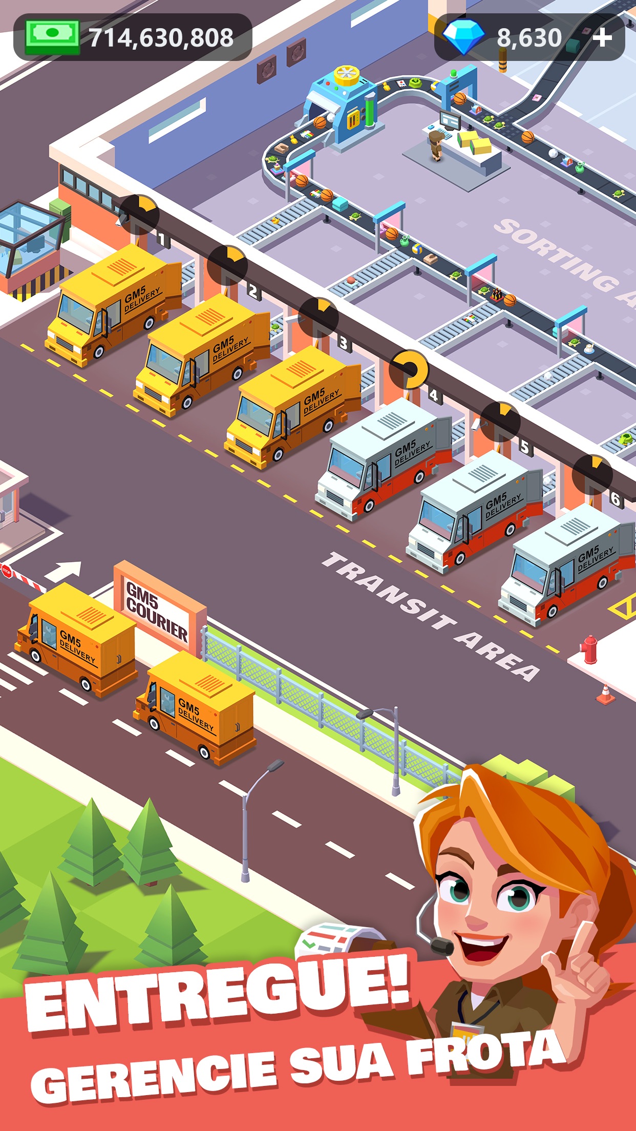Screenshot do app Idle Courier Tycoon