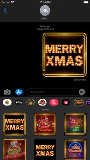 merry christmas neon stickers iphone screenshot 1