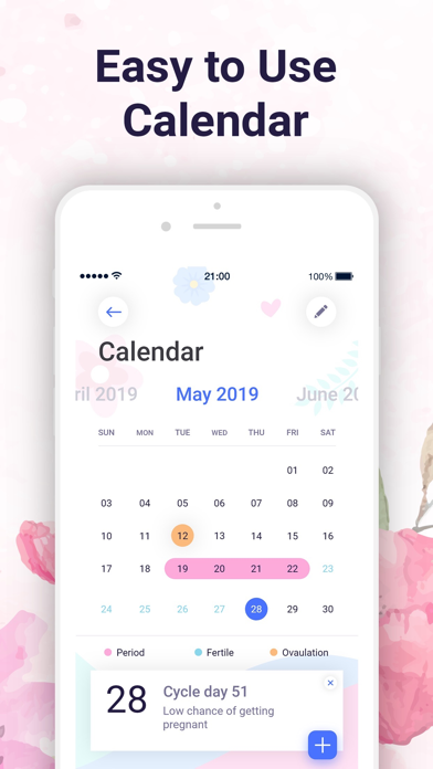 Period Tracker & Ovulation App screenshot 2