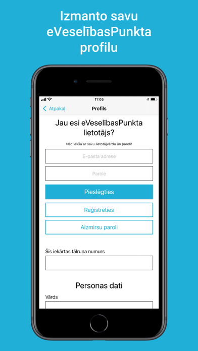 eVeselībasPunkts, eHealthPoint Screenshot