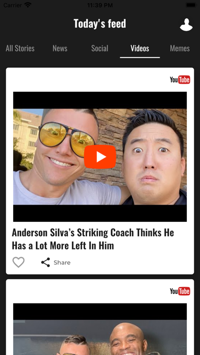 MMA Fans: Live News Screenshot