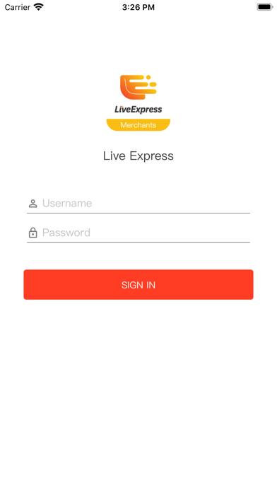 LiveExpress Merchants Screenshot
