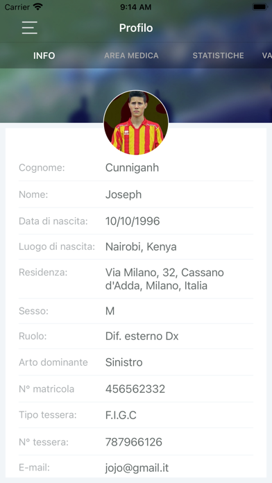 WeakRisk Sport Solutions Screenshot