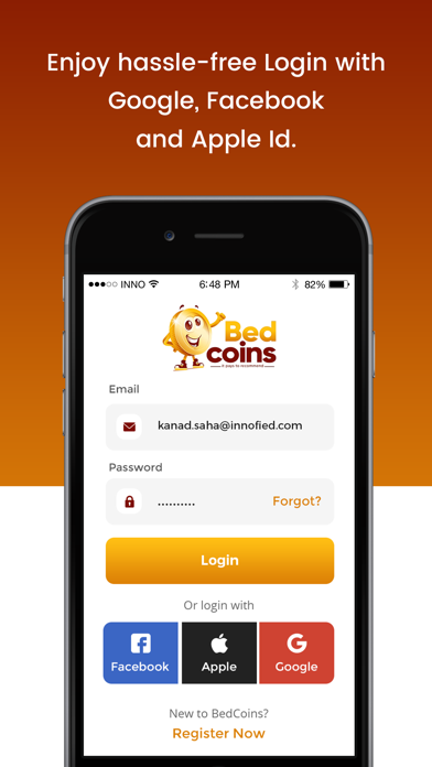 Bedcoins Screenshot 1 - AppWisp.com Bedcoins Screenshot 1 - AppWisp.com