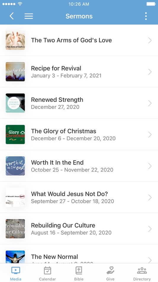 #2. University Christian App (iOS) Podle: University Christian Church (Muncie)