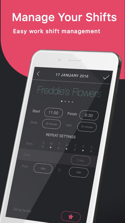 #2. Sked: Work Schedule Maker (iOS) By: Owen Schick
