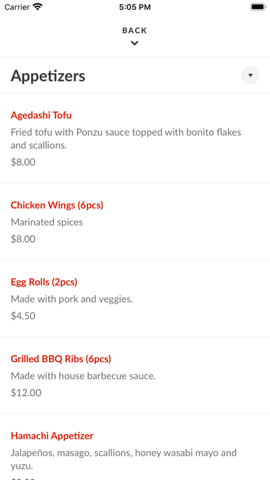 Red Ginger Asian Bistro FL Screenshot