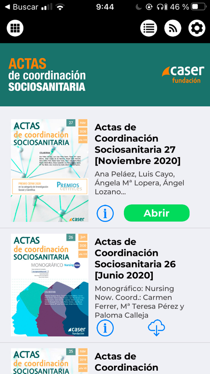 Revista Actas. Fundación Caser