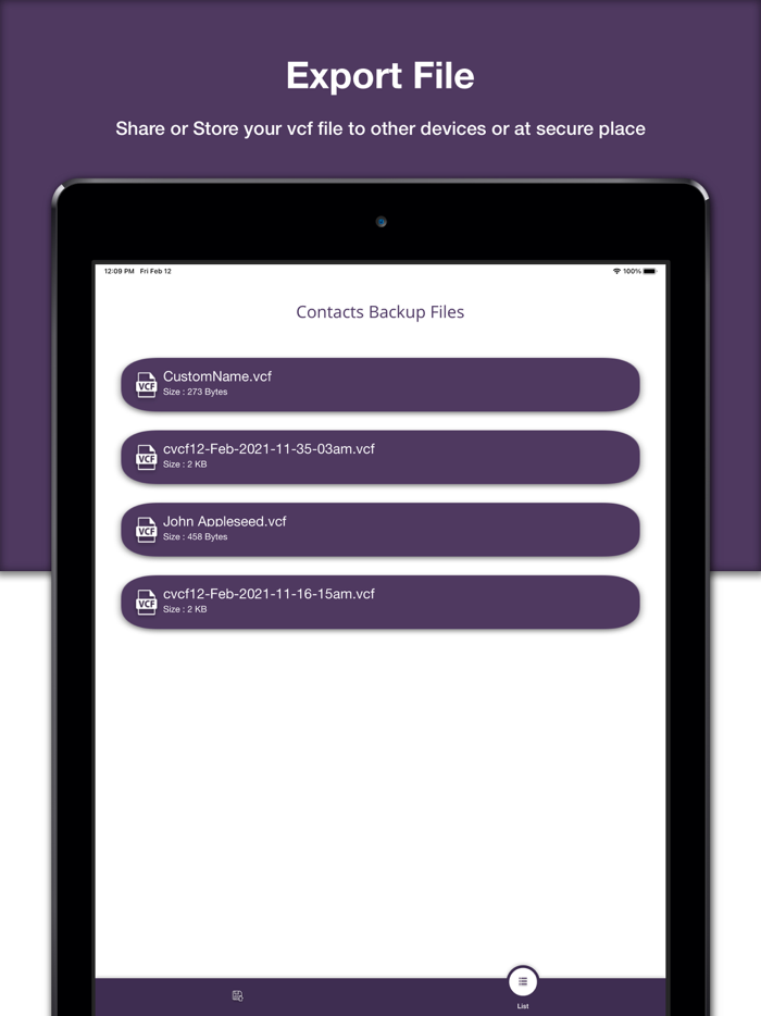 Contacts to VCF Converter