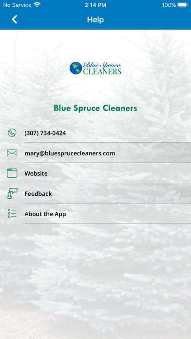 Blue Spruce Cleaners Screenshot
