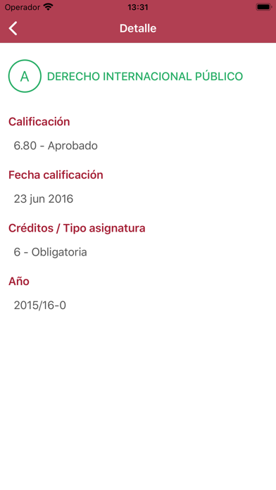 UCO Calificaciones Screenshot