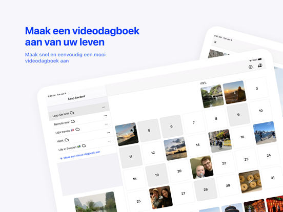 Leap Second - Videodagboek iPad app afbeelding 1