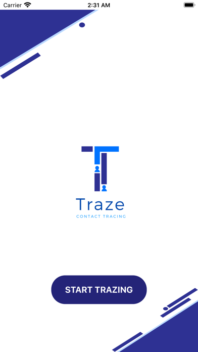 Traze Contact Tracing Screenshot